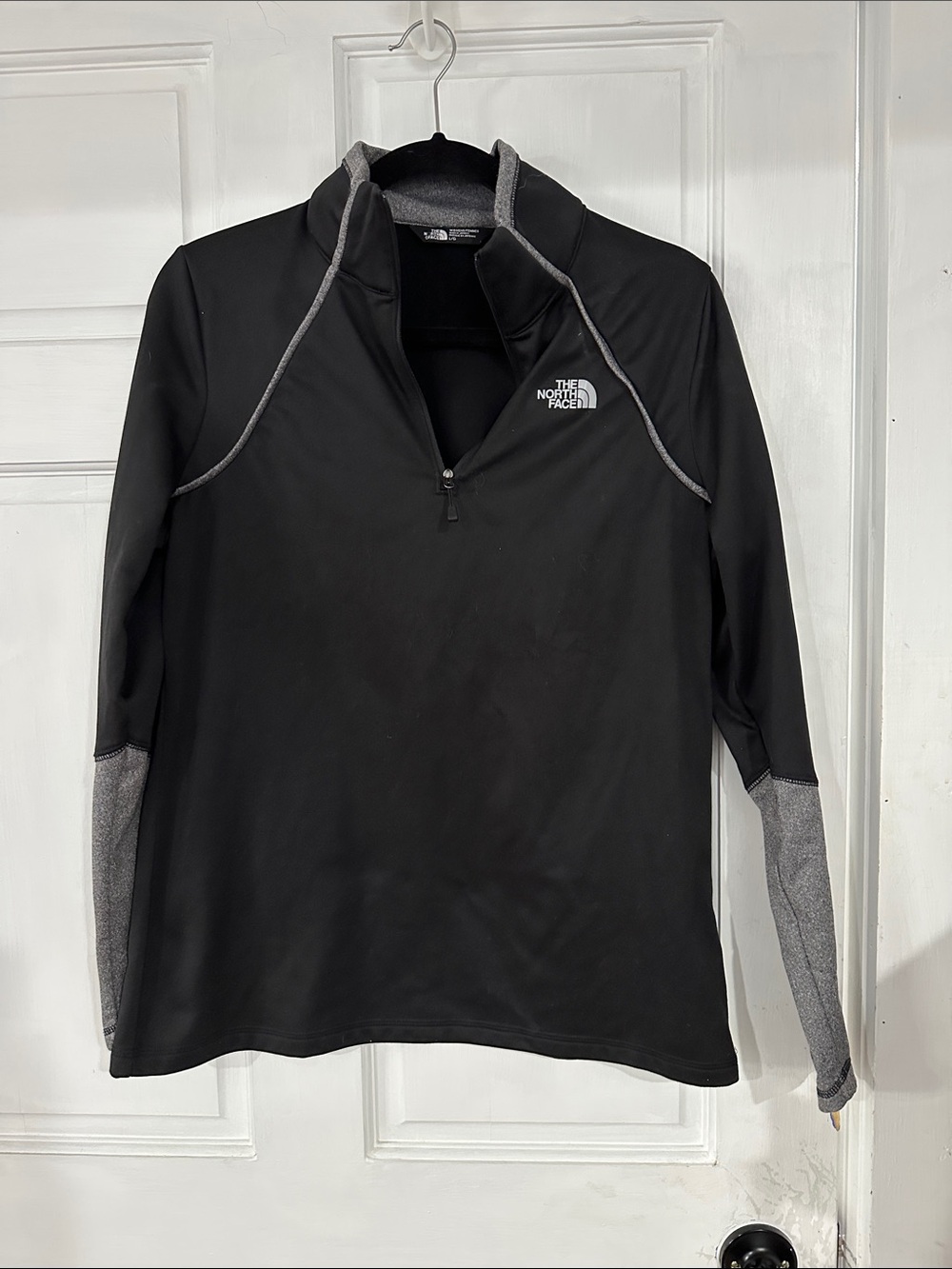 The North Face Black Pullover with Gray Sleeve Accents